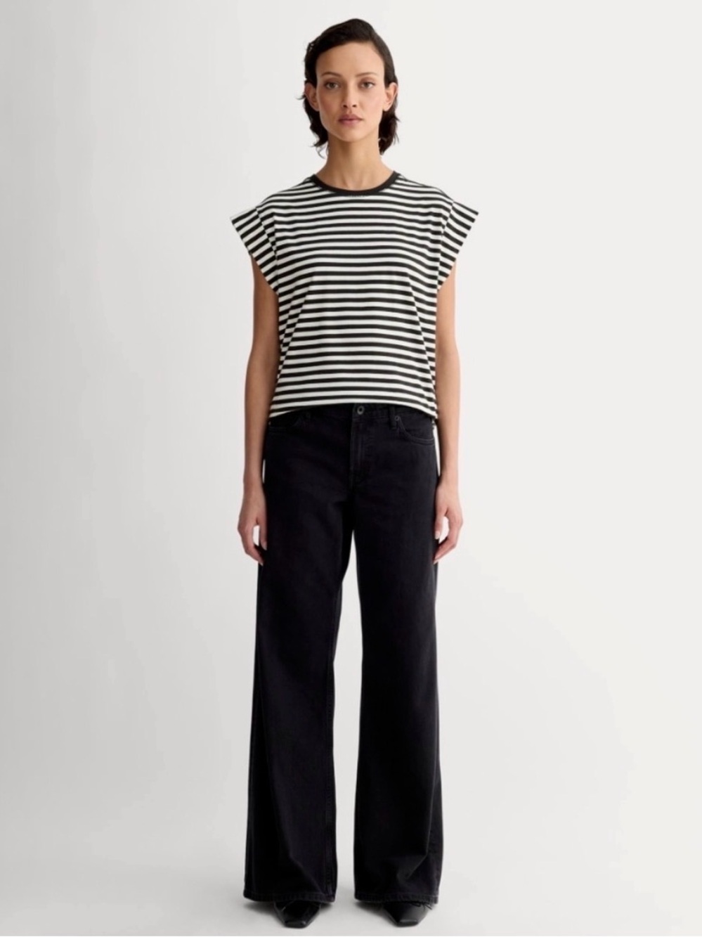 Everlane Striped Muscle Tee - Organic Cotton
